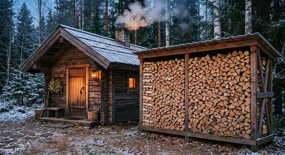 Укладка дров в Нее, переулок Тенистая, 2